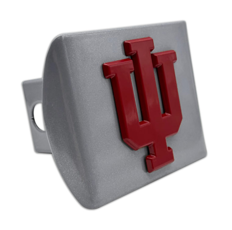 Indiana University Matte Chrome Hitch Cover