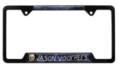 Jason Black Metal Open Corner License Plate Frame