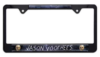 Jason Black Metal Standard Size License Plate Frame