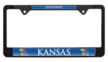 University of Kansas Jayhawks Black License Plate Frame