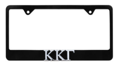 Kappa Kappa Gamma Black License Plate Frame image