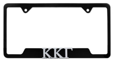Kappa Kappa Gamma Sorority Black Open License Plate Frame image