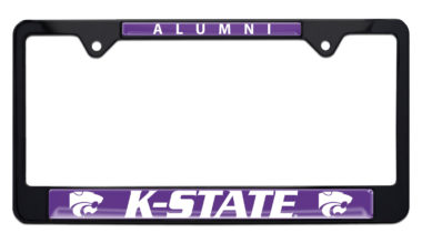 Kansas State University Alumni Black License Plate Frame image