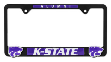 K-State Alumni Black 3D License Plate Frame