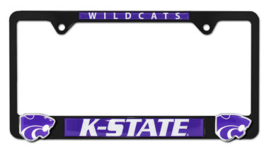 K-State Wildcats Black 3D License Plate Frame