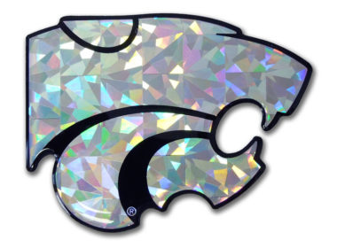 Kansas State Silver 3D Reflective Decal