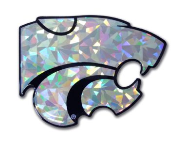 Kansas State Silver 3D Reflective Decal