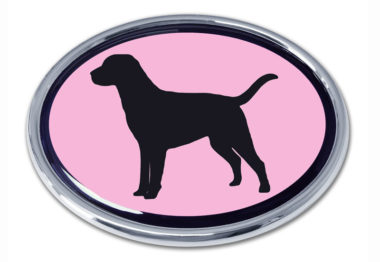 Labrador Pink Chrome Emblem