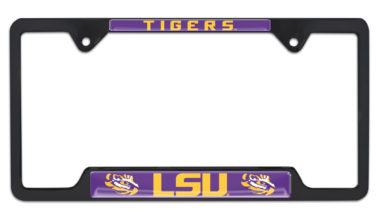LSU Tigers Black License Plate Frame image