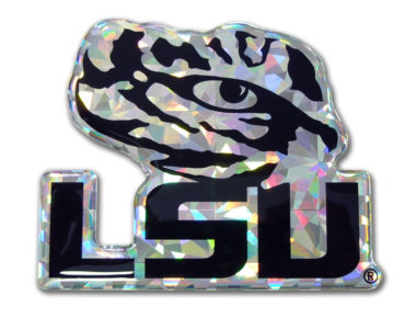LSU Tiger Eye Silver 3D Reflective Decal image