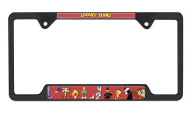 Looney Tunes Open Black License Plate Frame