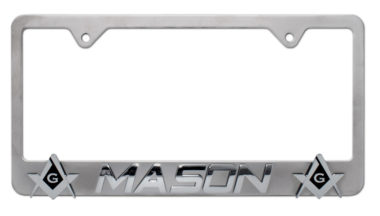 Mason 3D Brushed Chrome License Plate Frame image