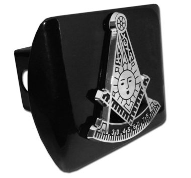Masonic Past Master Emblem on Black Hitch Cover image