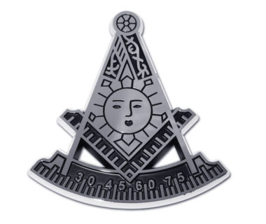 Masonic Past Master Chrome Emblem image