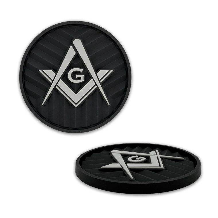Masonic Silicone Car Coasters