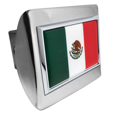Mexico Flag Chrome Hitch Cover
