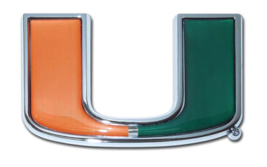 University of Miami Color Chrome Emblem