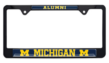 University of Michigan Alumni Black License Plate Frame image