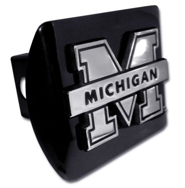 University of Michigan Banner Black Hitch Cover