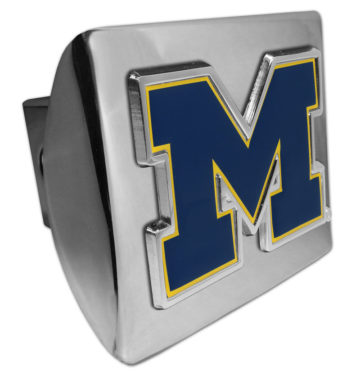 University of Michigan Navy Chrome Hitch Cover