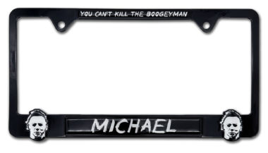 3D Michael Boogeyman Black Metal License Plate Frame