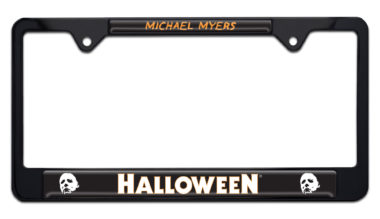 Michael Black Metal Standard Size License Plate Frame