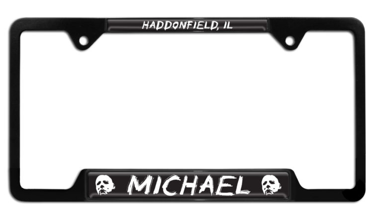 Michael Haddonfield Open License Plate Frame