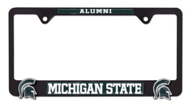 Michigan State Alumni Black 3D License Plate Frame image