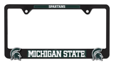 Michigan State Spartans Black 3D License Plate Frame