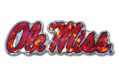 Ole Miss Red 3D Reflective Decal