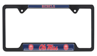 Ole Miss Rebels Black License Plate Frame