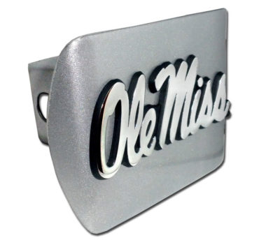 Ole Miss Brushed Hitch Cover