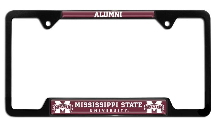 Mississippi State Alumni Black Open License Plate Frame