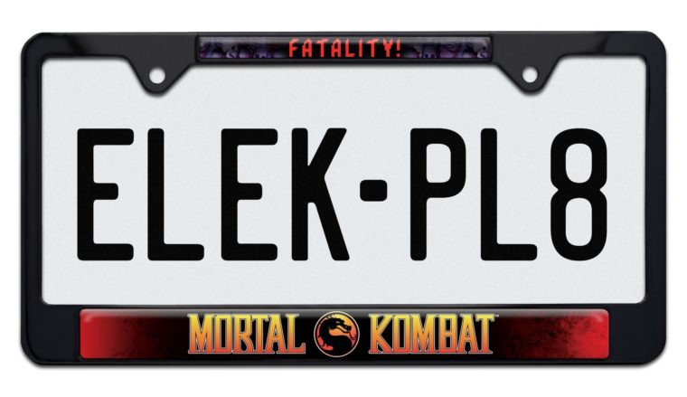 Mortal Kombat Fatality Black Standard License Plate Frame