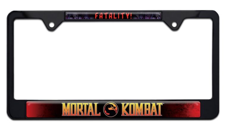 Mortal Kombat Fatality Black Standard License Plate Frame
