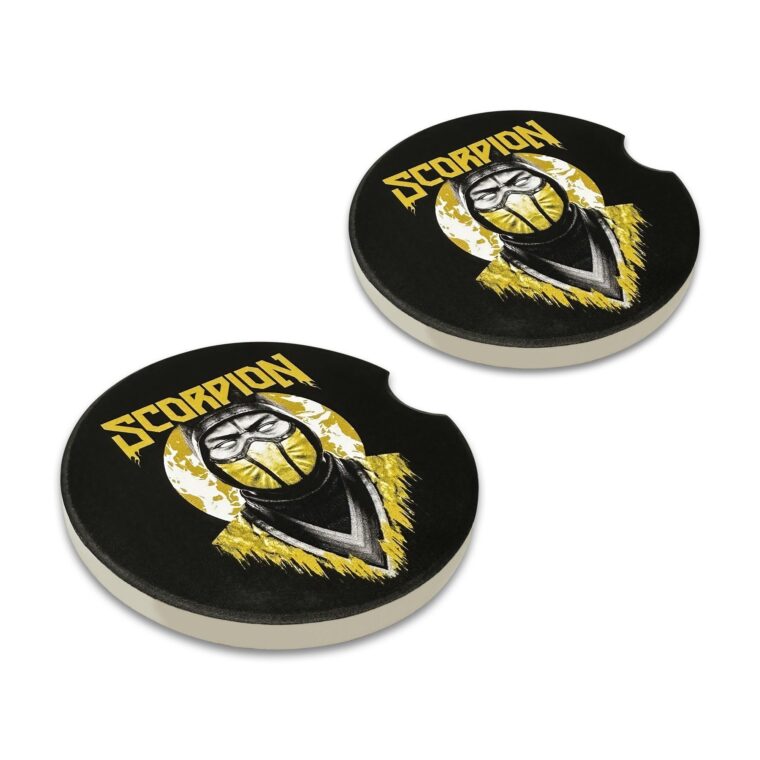 Mortal Kombat Scorpion 2-Pack Ceramic Car Coasters