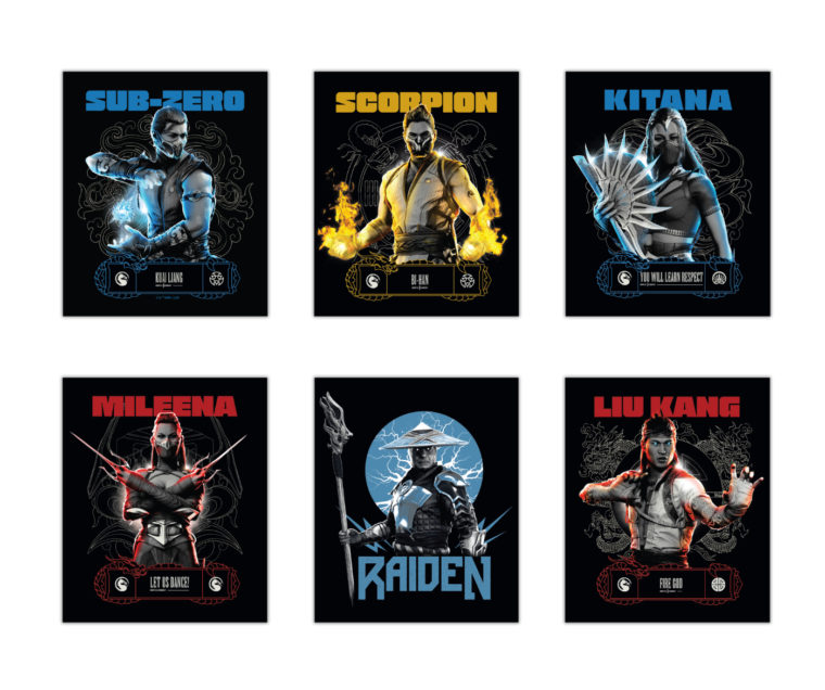 Mortal Kombat Poster-style Decal 6-Pack