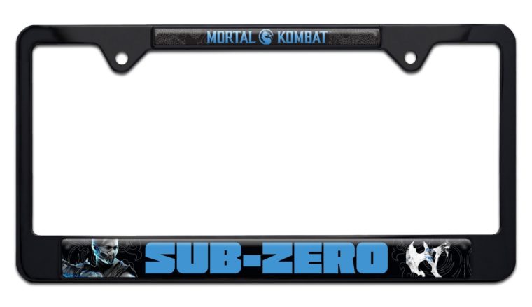 Mortal Kombat Sub-Zero Black Standard License Plate Frame