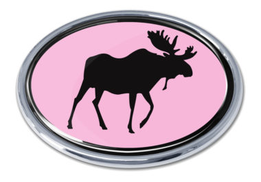 Moose Pink Chrome Emblem
