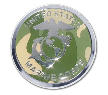 Marines Camo Seal Chrome Emblem image