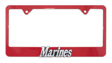 Marines Red License Plate Frame image