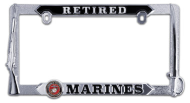 Marines Retired 3D License Plate Frame image