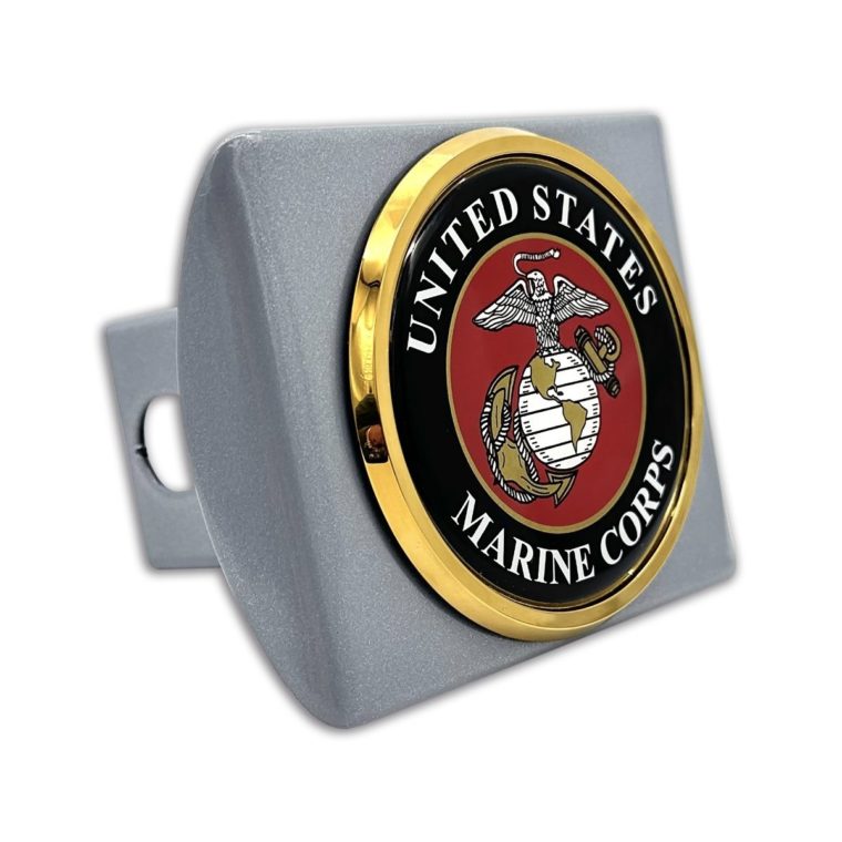U.S. Marines Seal Matte Chrome Hitch Cover