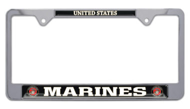 Full-Color US Marines License Plate Frame image
