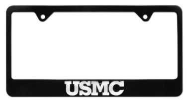 Marines USMC Black License Plate Frame image
