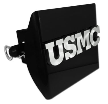 Marines USMC Black Plastic Hitch Cover