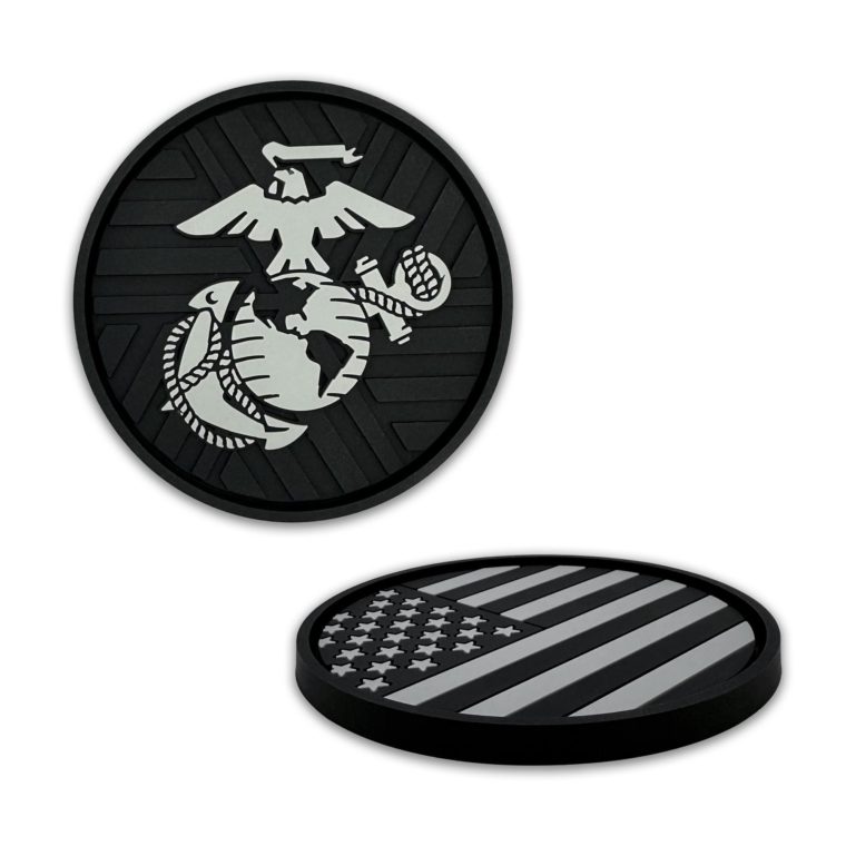 Marines & USA Silicone Car Coasters