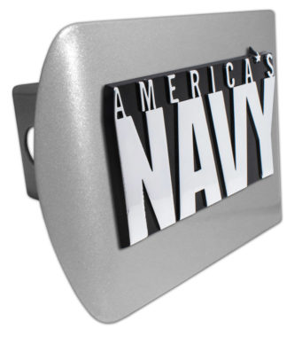 America's Navy Emblem on Brushed Hitch Cover image