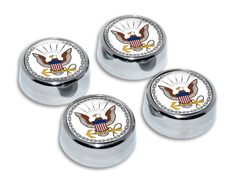 Navy License Plate Frame Screws