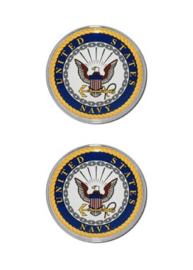 Navy Crest Chrome Emblem Minis